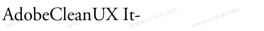 AdobeCleanUX It字体转换